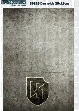 36326 Printed self adhesive base Das Reich 26x18cm