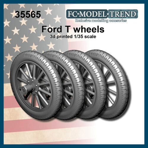 35565 Ford T wheels, 1/35 scale