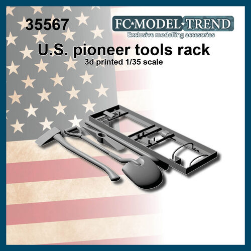 35567 US pioneer tools rack, 1/35 scale