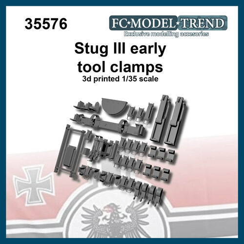 35576 Anclajes de herramientas para el Stug III, escala 1/35