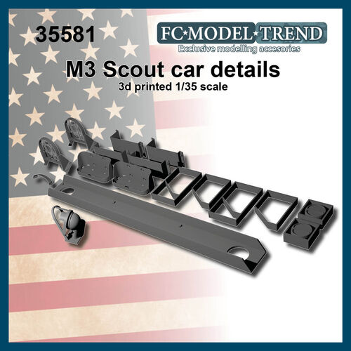 35581 M3 Scout car details, 1/35 scale