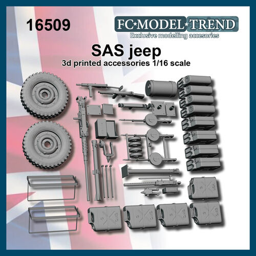 16509 SAS Jeep, 1/16 scale.