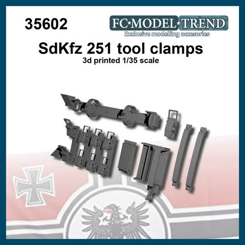 35602 Anclajes de herramientas para el Sd.Kfz. 251 Ausf A, escala 1/35
