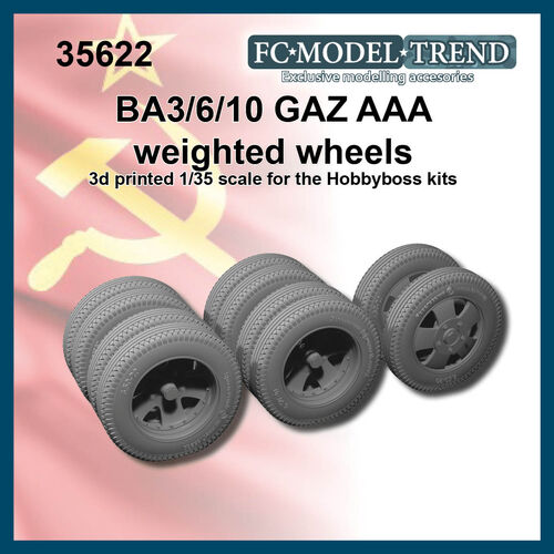 35622 BA-3/6/10 & GAZ AAA, weighted tires, 1/35 scale