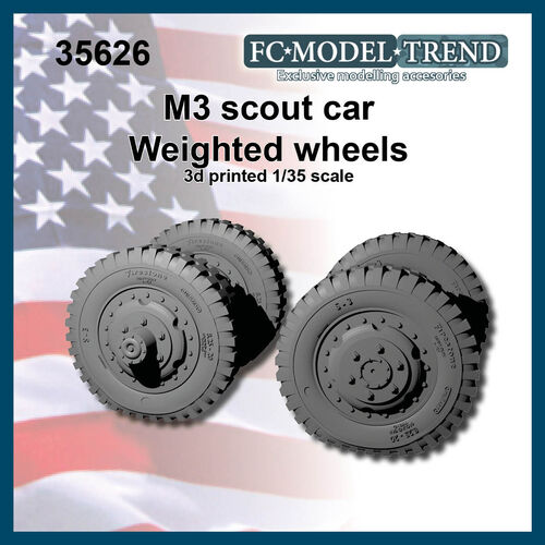 35626 M3 Scout car, ruedas con peso, escala 1/35