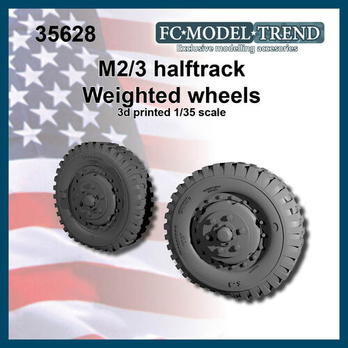 35628 M2/M3 halftrack weighted wheels, 1/35 scale