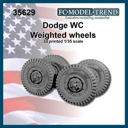 35629 Dodge WC weighted wheels, 1/35 scale.