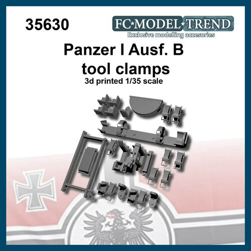 35630 Panzer I Ausf. B anclajes para herramientas. Escala 1/35