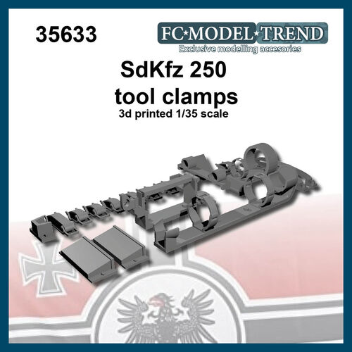 35633 Sd.Kfz. 250 tool clamps, 1/35 scale