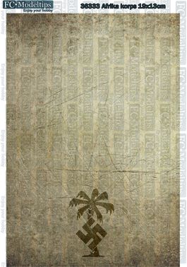 36333 Printed self adhesive base Afrika korps 19x13cm