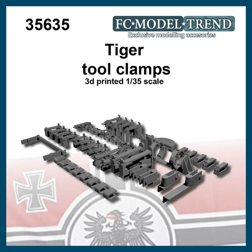 35635 Tiger/King tiger/Jagdtiger anclajes de herramientas. Escala 1/35