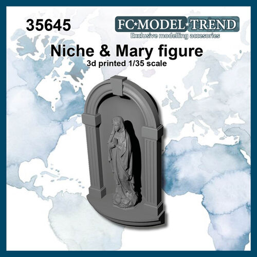 35645 Niche with Mary figure, 1/35 scale.