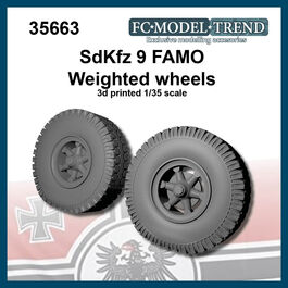 35663 Sd.Kfz. 9 Famo, weighted wheels 1/35 scale.