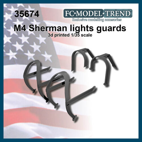 35674 M4 Sherman front and rear light protectors, 1/35 scale
