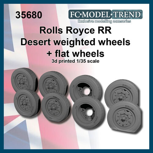 35680 Rolls Royce Mk1 1920 weighted desert wheels, 1/35 scale