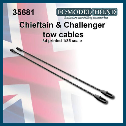 35681 Cable de arrastre para Chieftain y Challenger, escala 1/35