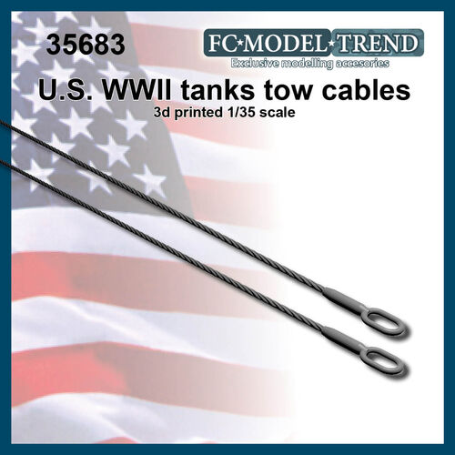 35683 Cable de arrastre para M4 Sherman, M24 Chaffee, M5 Stuart, M10 Wolverine, escala 1/35