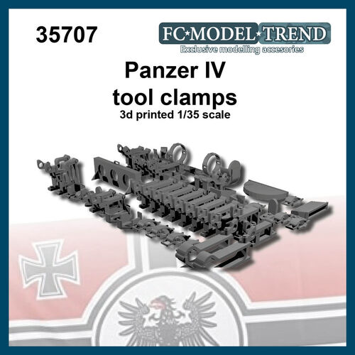 35707 Panzer IV anclajes de herramientas, escala 1/35