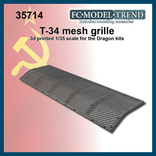 35714 T34 engine cover grille, 1/35 scale