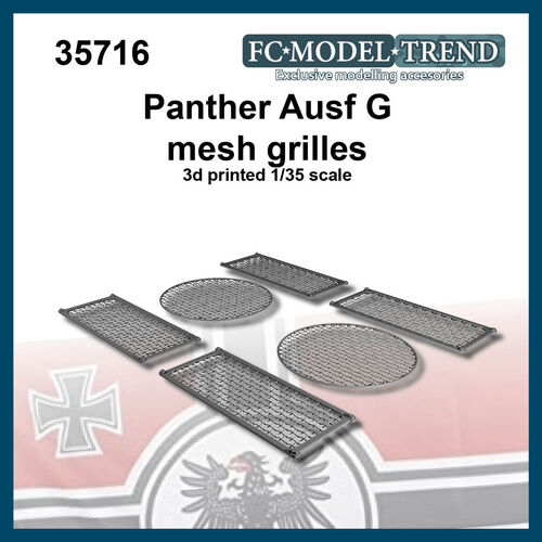 35716 Panther Ausf.G engine grilles, 1/35 scale