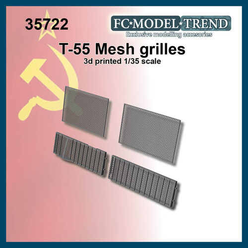 35722 T-55 engine cover meshes, 1/35 scale