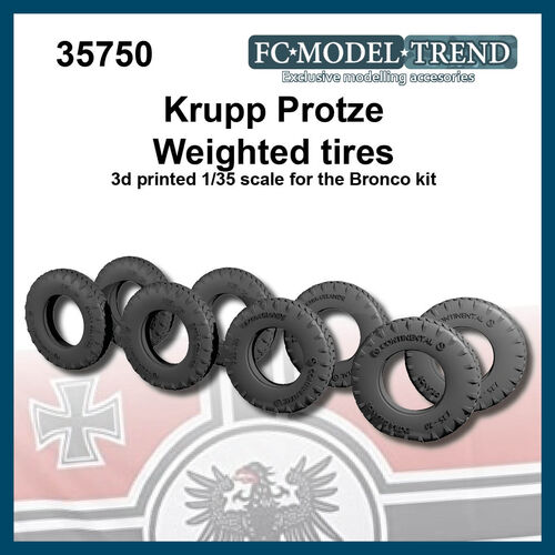 35750 Krupp Protze, weighted tires, 1/35 scale