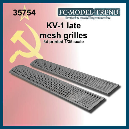 35754 KV1/2 rear grilles late type, 1/35 scale