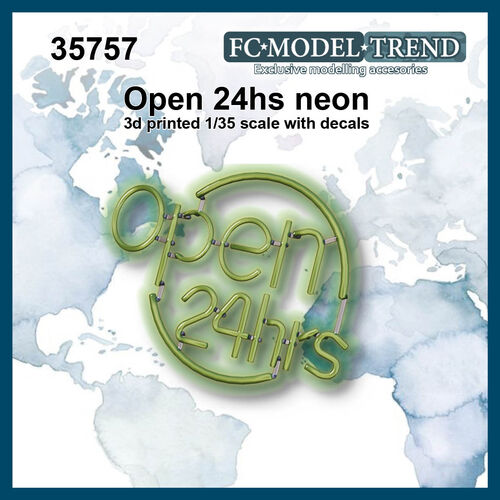 35757 Open 24hrs, cartel de nen, escala 1/35
