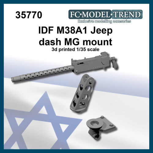 35770 Jeep M38A1 IDF montaje ametralladora en salpicadero, escala 1/35