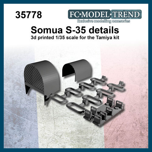 35778 Somua S35 detalles, escala 1/35