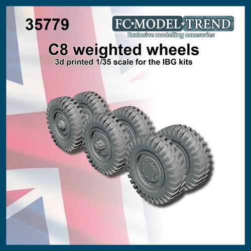 35779 Morris C8 weighted wheels, 1/35 scale.