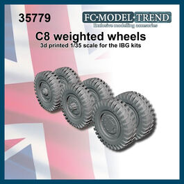 35779 Morris C8 weighted wheels, 1/35 scale.
