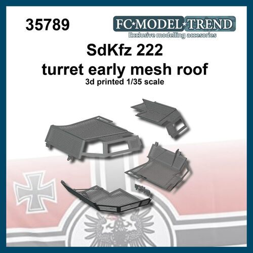35789 Sd.Kfz. 222 early mesh roof, model A. 1/35 Scale