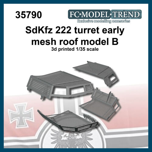 35790 Sd.Kfz. 222 early mesh roof, model B. 1/35 Scale