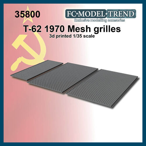 35800 T-62 mod. 1970 engine cover meshes, 1/35 scale