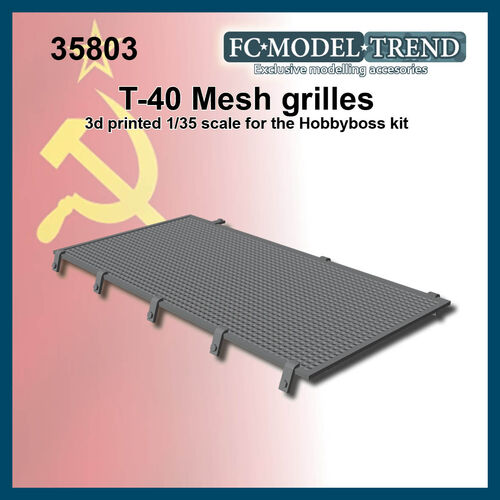 35803 T-40 engine cover grille, 1/35 scale