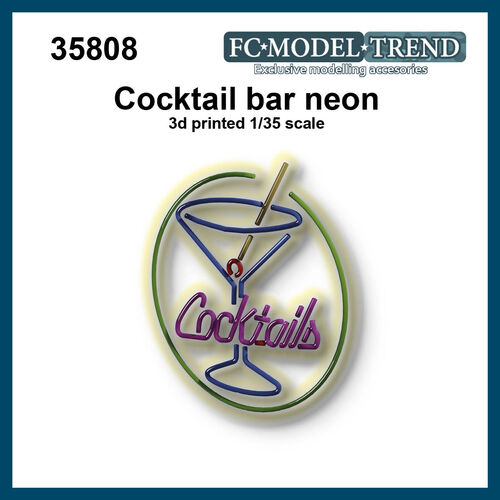 35808 Cocktail, cartel de nen, escala 1/35.