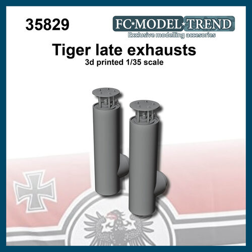 35829 Tiger exhausts, late model, 1/35 scale