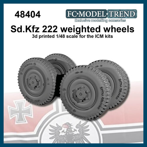 48404 Sd.Kfz. 221/222/223 ruedas con peso, escala 1/48