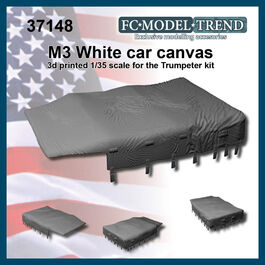 37148  M3 White car canvas. 1/35 scale.