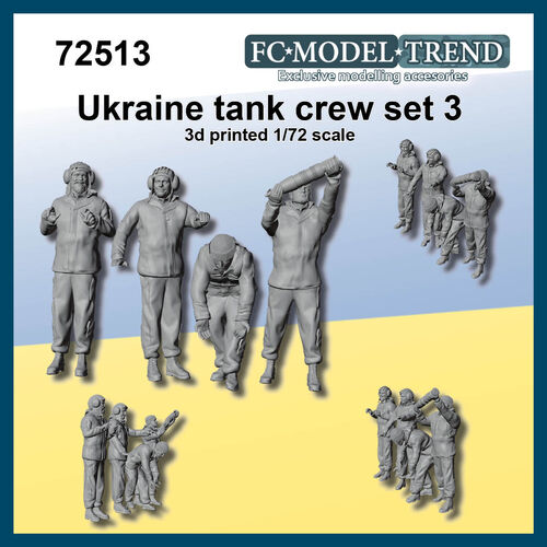 72513 Ukraine tank crew set 3, 1/72 scale.