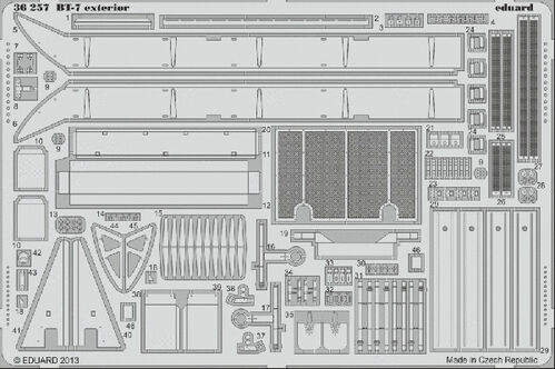 OE36257 Eduard BT-7 exterior PE for Tamiya kit. 1/35 scale.