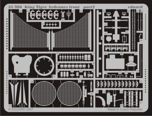 oE35986 Eduard King Tiger PE, 1/35 scale.