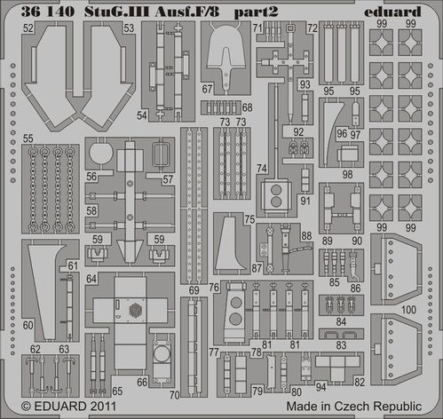 OE36140 Stug III Ausf F/8, 1/35 scale Eduard PE.