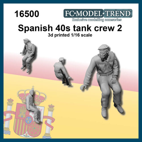 16500 Spanish tank crew 40s, 1/16 scale.