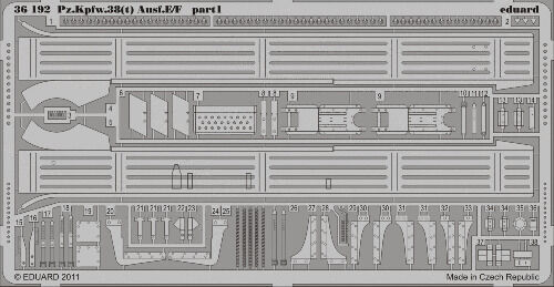 OE36192 Pz.Kpfw.38(t) Ausf.E/F TRUMPETER, 1/35 scale