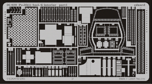 OE36020 Pz.38(t) Ausf.G interior DRAGON 6290,1/35 scale.