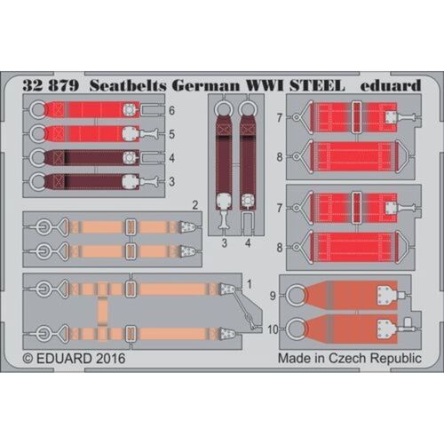 OE32879 Eduard 32879 Seatbelts German WWI STEEL 1/32 scale
