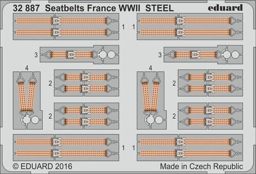 OE32887 Eduard 32887 Seatbelts France WWII STEEL 1/32 scale.-