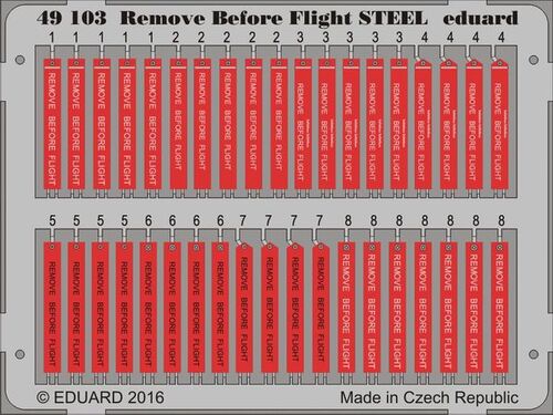 OE49103 Eduard 49103 Remove Before Flight STEEL 1/48 scale.